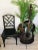 This vintage brown wrought iron cello is a beautiful piece for decorate any room and display your best bottles & wine...