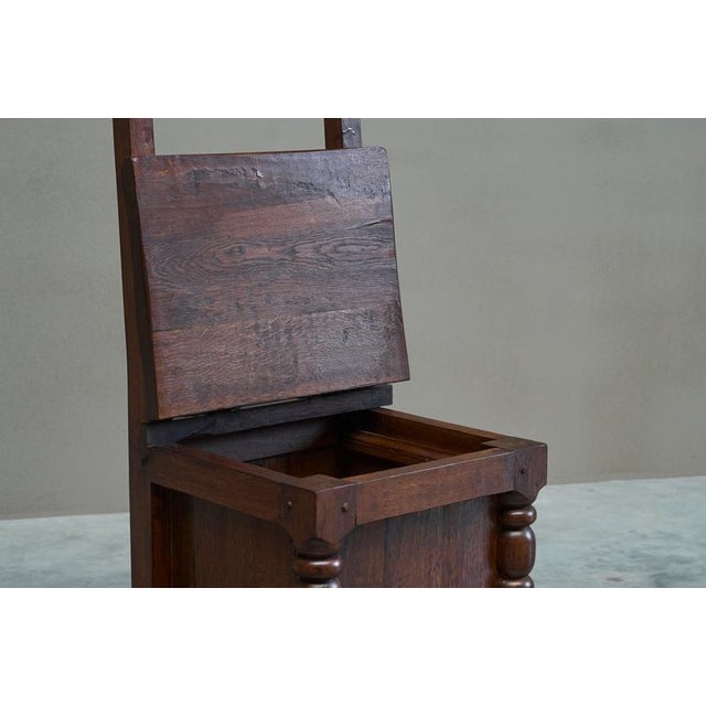 Vintage Medieval Revival Accent Chair in Oak, 1950s For Sale - Image 11 of 14