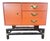 1960s Mid Century Asian Inspired Orange Bedside Table by j.b. Van Sciver Co For Sale