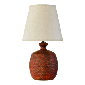 1950s Mid Century Lava Glaze Ceramic Lamp