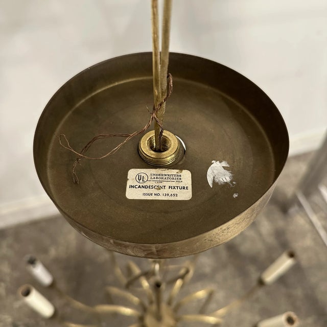 Gerald Thurston Lightolier Pull Down Pendant Chandelier Ceiling Lamp Mid-Century Modern For Sale - Image 12 of 12