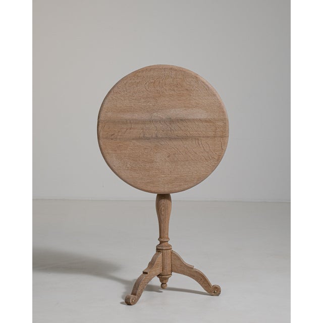 Foldable Oak Side Table France Early 1900s For Sale - Image 9 of 13