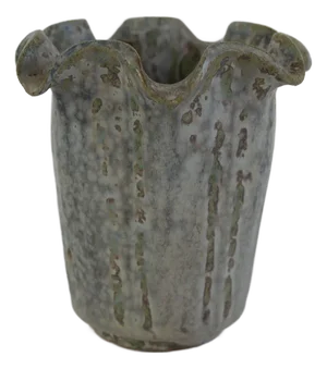Stoneware Vase with Blue and Green Glaze by Arne Bang, Denmark 1940s