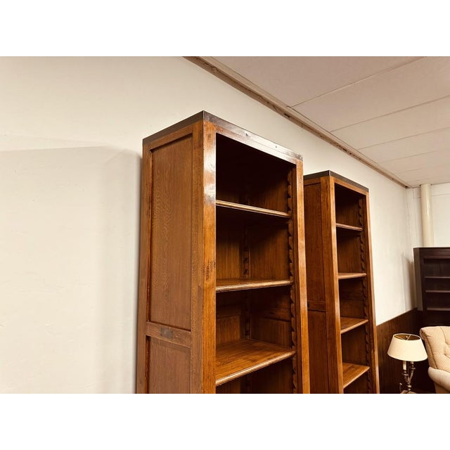 Brown English Bookcase in Oak For Sale - Image 8 of 18