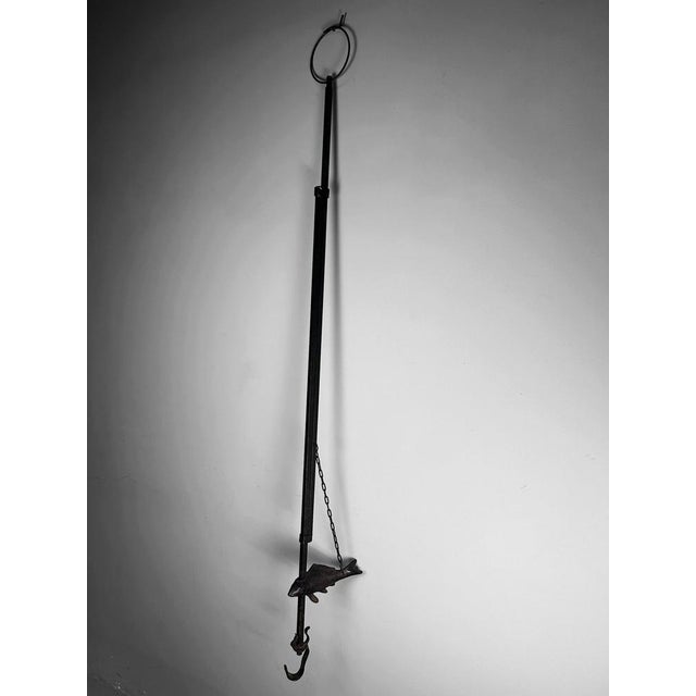 Antique Japanese Adjustable Hearth Hook with Koi Carp Decoration, 1890s For Sale - Image 11 of 16