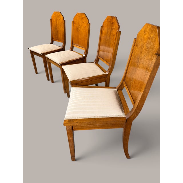 Art Deco Dining Room Chairs, 1930, Set of 4 For Sale - Image 9 of 12