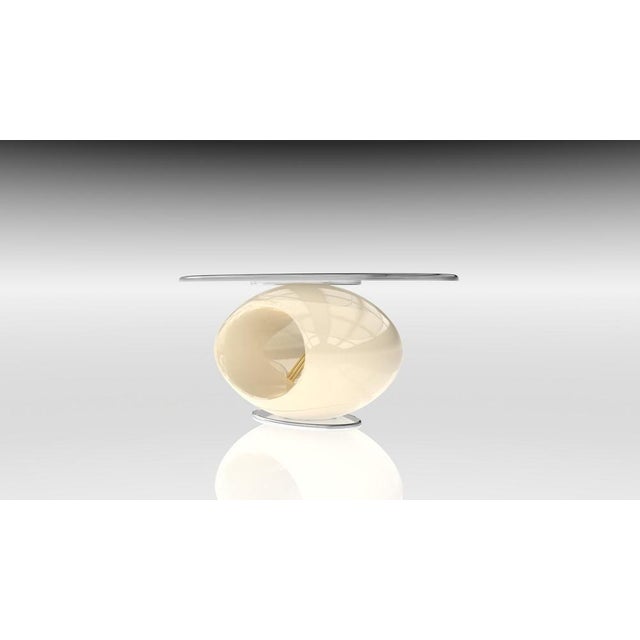 Enza Porcelaine Skin Side Table from Eje-Design For Sale - Image 4 of 9