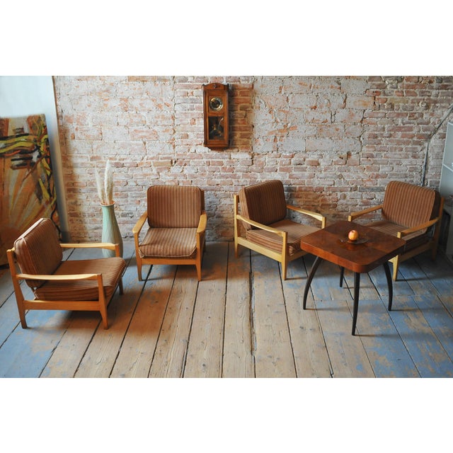 Mid-Century Armchairs attributed to Jitona Soběslav, Czech, 1960s, Set of 4 For Sale - Image 15 of 18
