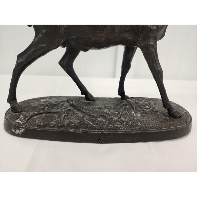 Early 20th Century Fabulous Elk Statue For Sale - Image 11 of 14