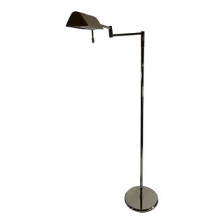 1980s Holtkötter (Holtkoetter) Leuchten Modern Pharmacy ‘F H 210’ Chrome Swing-Arm Floor Lamp - 1 Piece For Sale