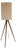 Large Scandinavian Teak Tripod Floor Lamp with Drawn Thread Embroidery Shade For Sale