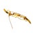 Early 21st Century Vintage 14k Yellow Gold Diamond Crescent Moon Swirl Brooch For Sale - Image 5 of 6