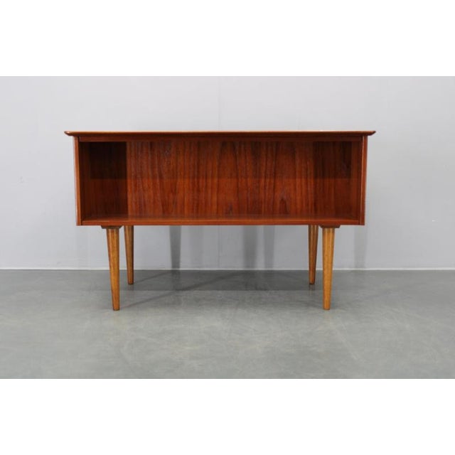 Mid-Century Modern Danish Teak Writing Desk with Oak Legs, 1960s For Sale - Image 6 of 18
