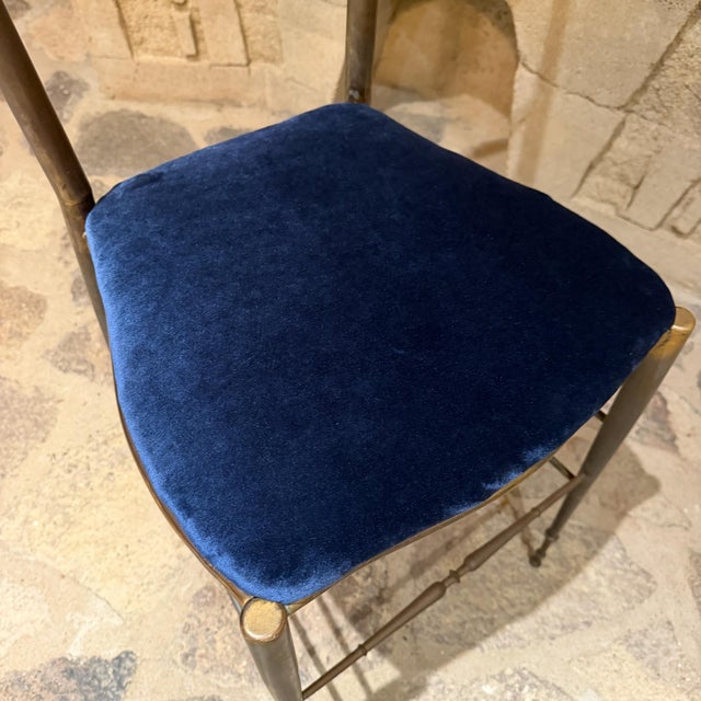 Vintage Italian Brass Chiavari Ladderback Chair Italy For Sale - Image 16 of 17