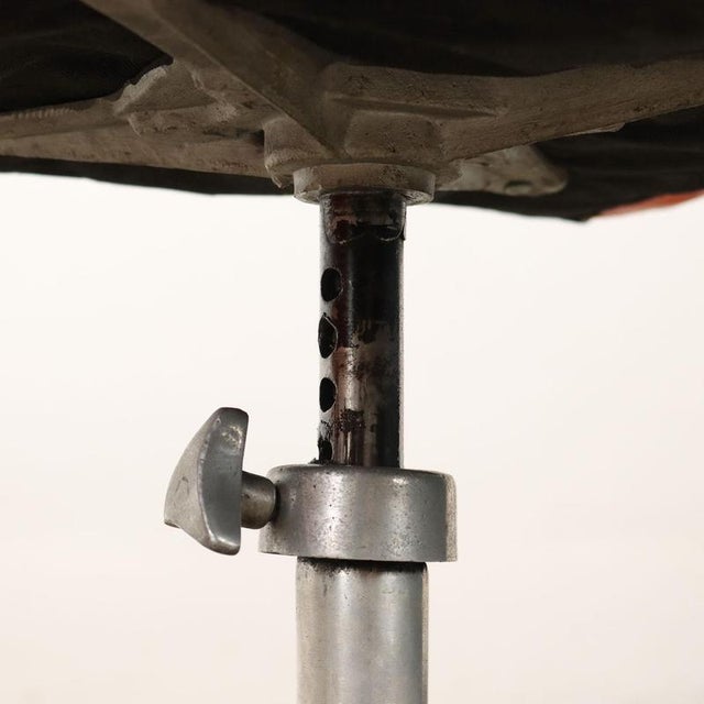 Vintage Swivel Chairs in Aluminium & Leatherette, 1960s, Set of 3 For Sale - Image 6 of 12