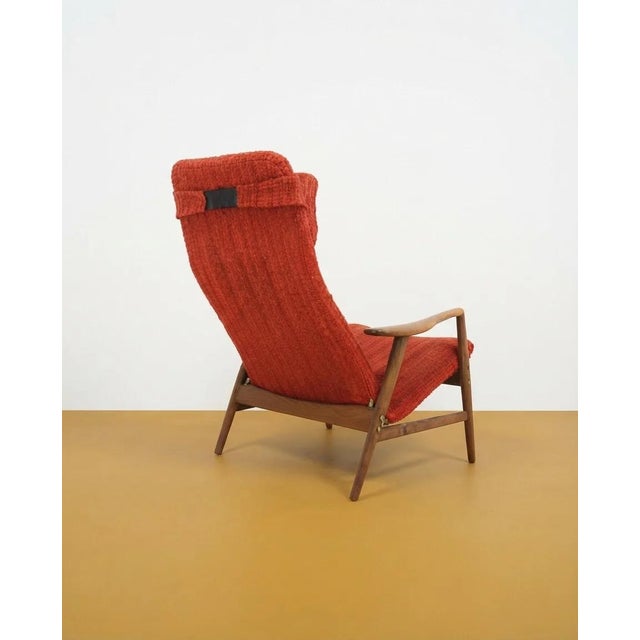 Mid-Century Modern Swedish Contour Lounge Chair attributed to Alf Svensson, 1950s For Sale - Image 3 of 5