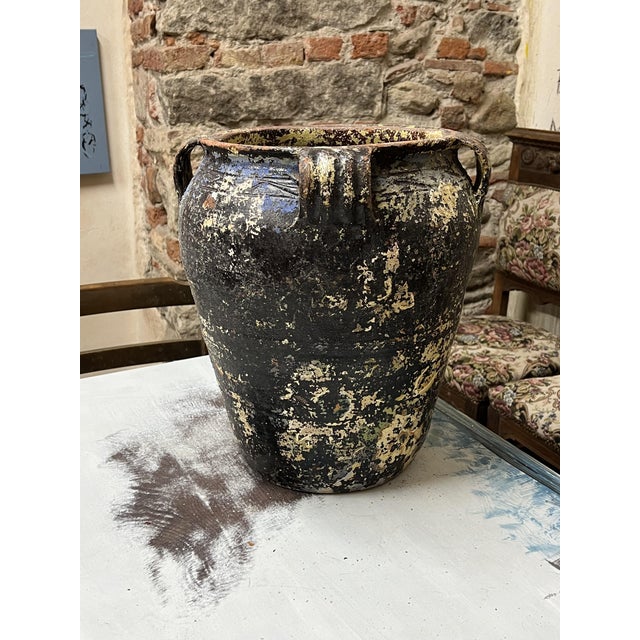 Antique Rustic Earthenware Vase, 1890s, in Good conditions. Designed 1890 to 1919