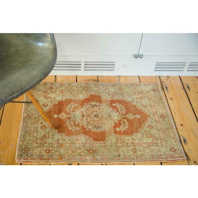 Red Fine Antique Haji Jalili Rug Mat - 1'11" x 2'9" For Sale - Image 8 of 16
