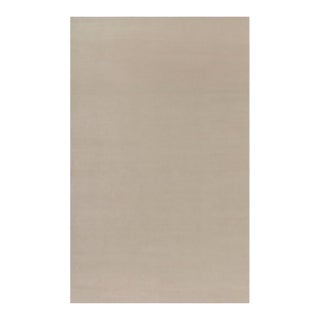 Rug & Kilim’s Oversized Contemporary Textural Solid Rug in Cream and White Tones - 10x16 For Sale