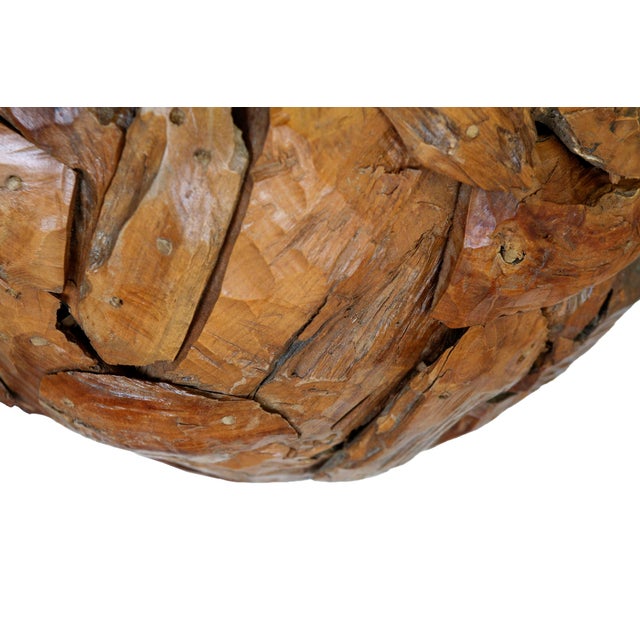 Wood A Vintage X-Large Wooden Ball For Sale - Image 7 of 10