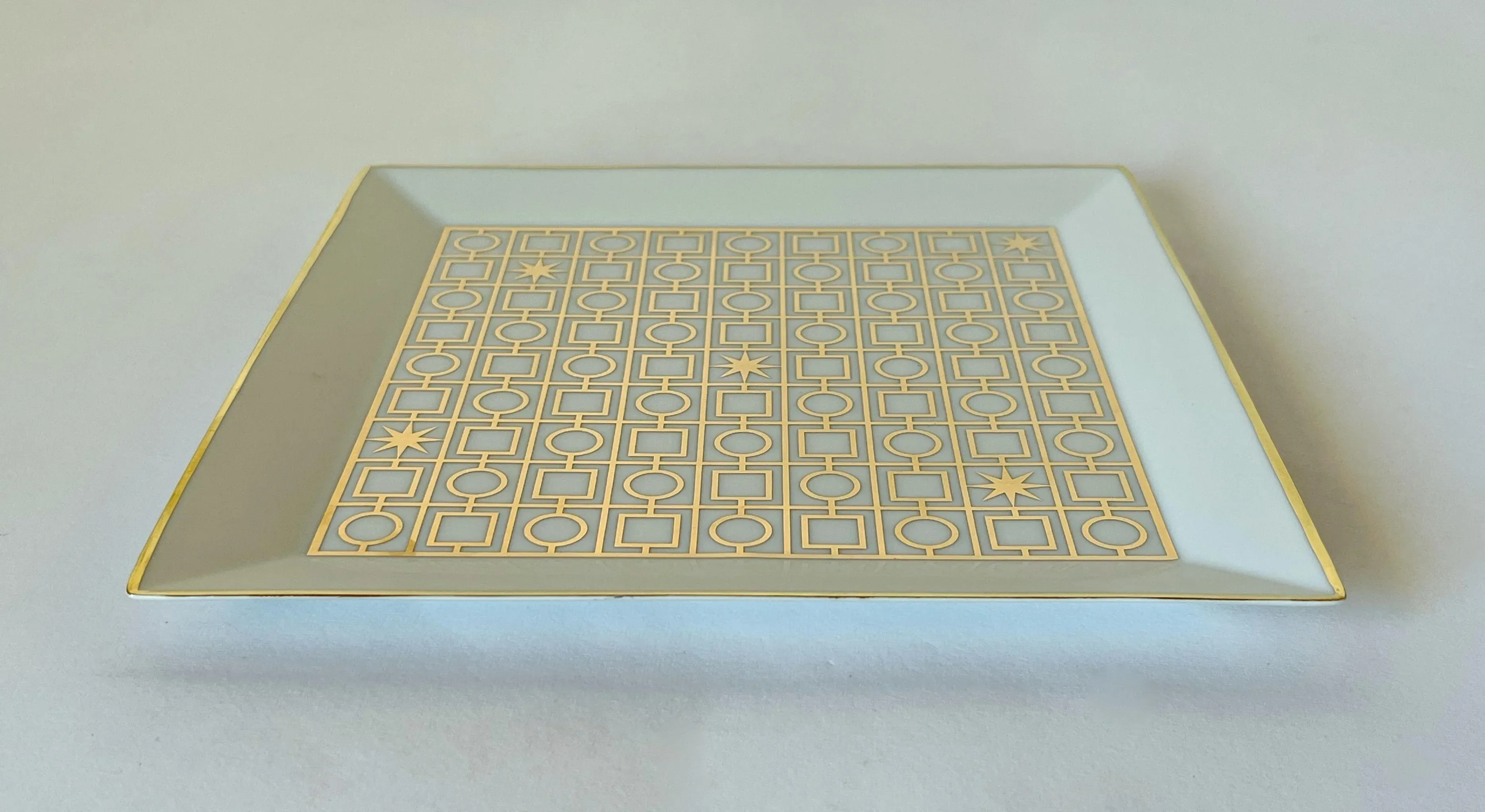 Bulgari Square Porcelain Plate | Chairish
