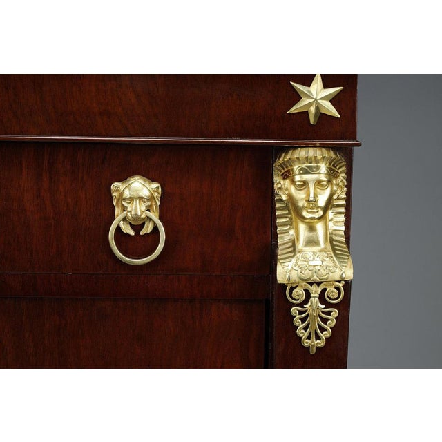 Consulat Commode and Secretary in Mahogany and Mahogany Veneer, 1795, Set of 2 For Sale - Image 10 of 18