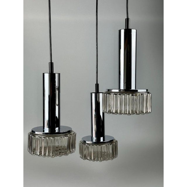 Flame Cascade Lamp in Chrome Glass by Staff Leuchten, Germany, 1970s For Sale - Image 17 of 18