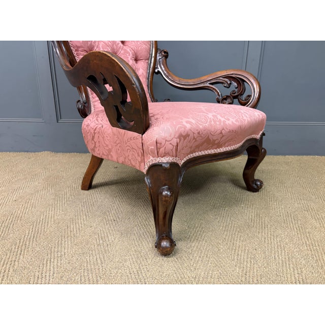 Victorian Walnut Nursing Chairs, 1875, Set of 2 For Sale - Image 14 of 18