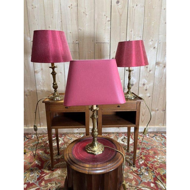 Louis XV Bronze Table Lamps, Set of 3 For Sale - Image 6 of 13