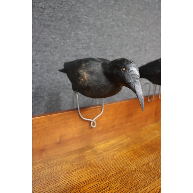 Black Folk Art Crow Decoys – Set of Three For Sale - Image 8 of 18