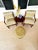 Mid-Century Modern 2 Professionally Refurbished McGuire Target Back Rattan Lounge Chairs With Ottoman. Upholstered in Vintage Original Green and Blue For Sale - Image 3 of 12