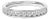 14K White Gold 1/2 Cttw Round Diamond 11-Stone Channel Set Band - Size 6 For Sale