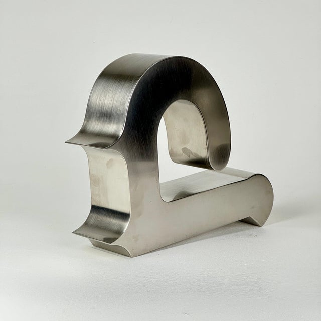 1960s Mid-Century Modern Vintage Abstract Form Steel Table Sculpture, 1 of 3 For Sale In New York - Image 6 of 7