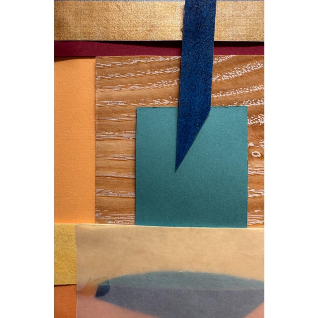"Into the Sun 2" Original Mixed-Media Collage on Paper by Zac Woodiel For Sale In Little Rock - Image 6 of 9