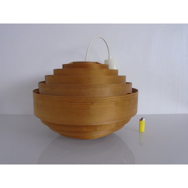 Wooden Lamella Ceiling Lamp by Hans-Agne Jakobsson for Ab Markaryd, Sweden, 1960s For Sale - Image 12 of 15