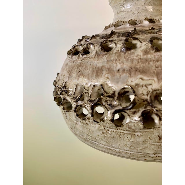 Brutalist Danish Ceramic Pendant Lamp For Sale - Image 4 of 9