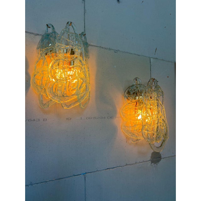 Design mazzega italy 1970s h 37-40cm w 30cm d 17cm an exceptional group of vintage italian wall sconces by mazzega,...