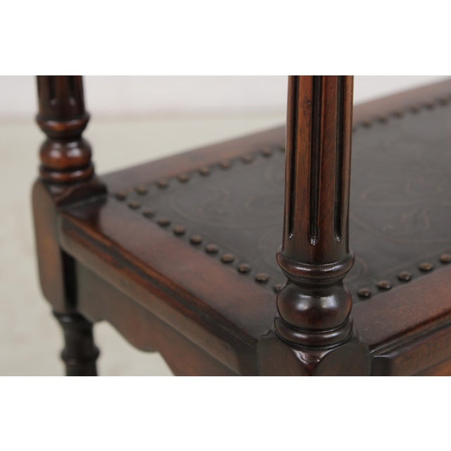 Theodore Alexander 3 Tier Metal Top Stand Table For Sale - Image 10 of 17