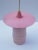 Mid-Century Rosa Glass Ceiling Lamp with Metal Screen For Sale - Image 4 of 4