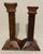 Set of Arts and Crafts Carved Candlesticks For Sale - Image 4 of 8