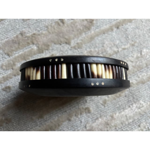 African Porcupine Quill & Ebony Trinket Dish For Sale - Image 3 of 7