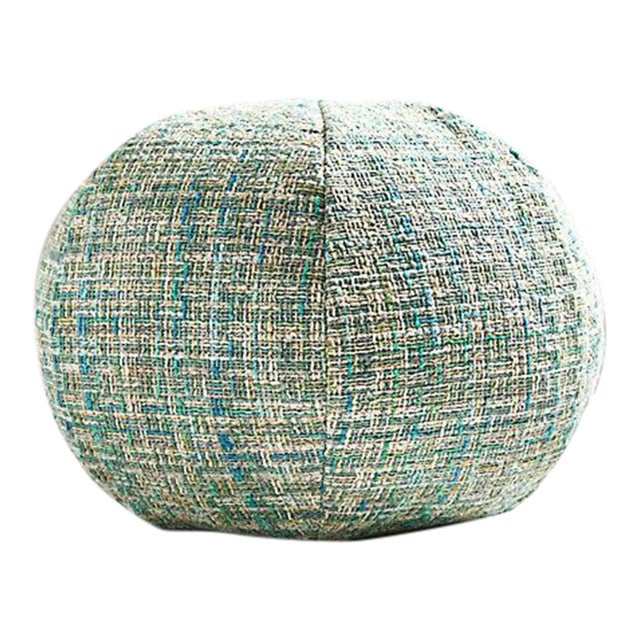 The House of Scalamandré Faye Sphere Pillow, Aquamarine For Sale