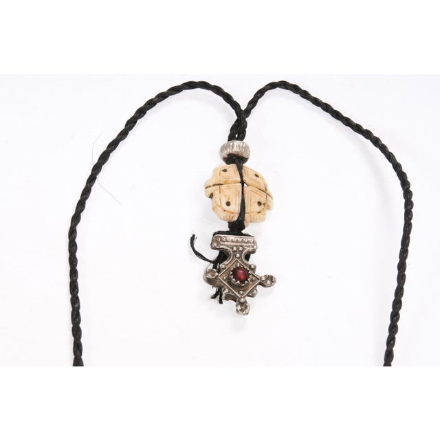 A Custom Made Necklace by Famous Moroccan Jeweler Chez Faouzi of Marrakech. Necklace is made of Antique Moroccan Silver...