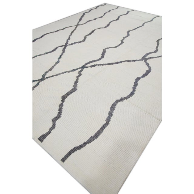 Textile 21st Century Oriental Hand Knotted Light Gray Turkish Tulu Rug 11'6" X 15'3" For Sale - Image 7 of 8