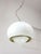 Metal White & Golden Bud Pendant Lamp by Luigi Massoni for Guzzini, 1960s For Sale - Image 7 of 17