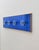 Metal Vintage Space Age Italian Wall Coat Hanger in Blue Glass and Brass by Murano for Cristal Art, 1970s For Sale - Image 7 of 11