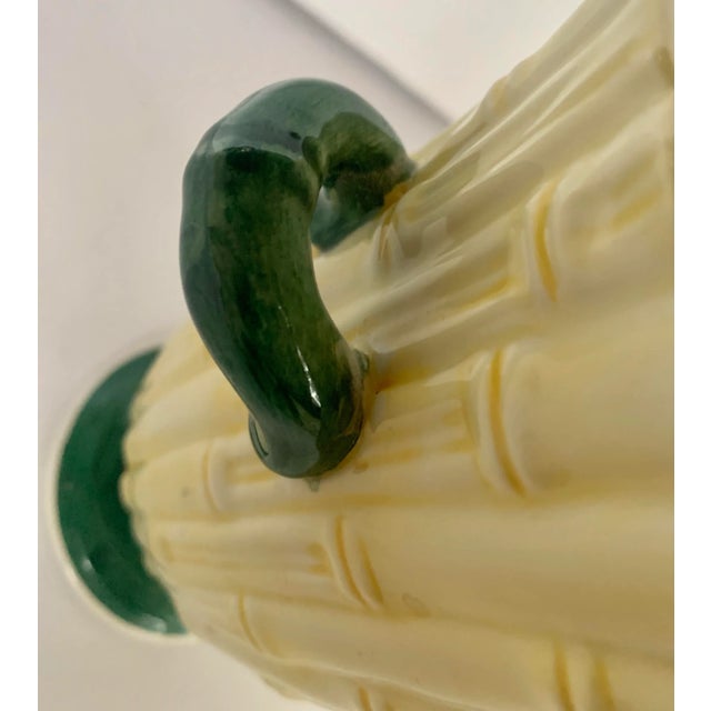 Mid 20th Century Vintage Mid-Century Hand Painted Italian Faux Bamboo Vase/Cachepot For Sale - Image 5 of 13
