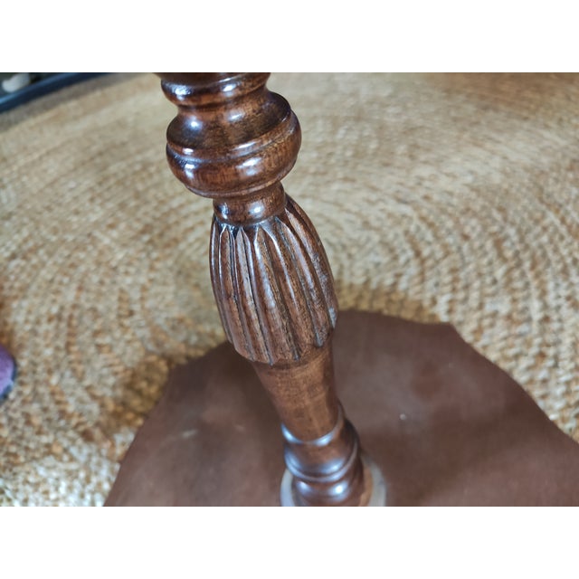 Wood Vintage Chippendale Mahogany Tripod Wine Table For Sale - Image 7 of 8