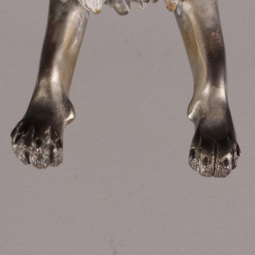 Rampant Lion in Silver Sheet Manufacture Ottaviani For Sale - Image 4 of 11