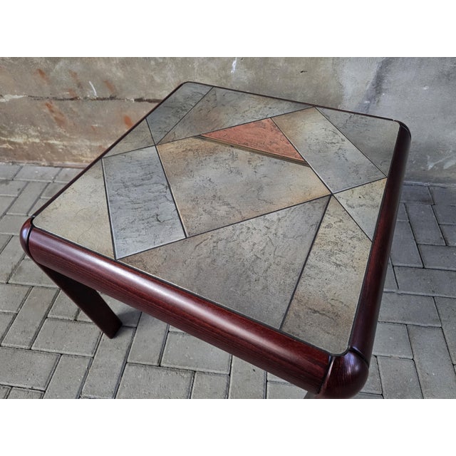 Mid-Century Modern Mid-Century Danish Coffee Table in Teak and Slate, 1970s For Sale - Image 3 of 12